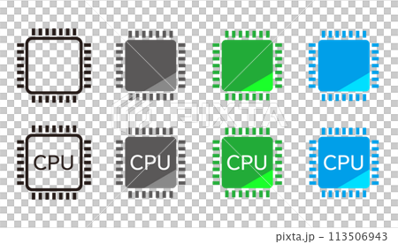 半導体のアイコンセット 113506943