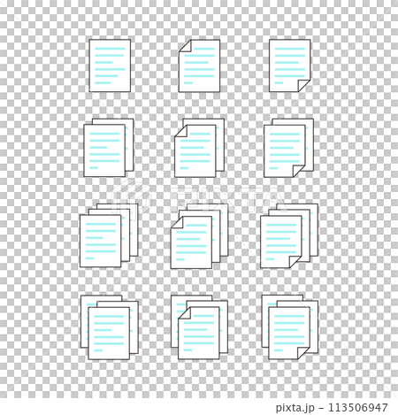 文書・書類のアイコンセット 文書・書類のアイコンセット 113506947