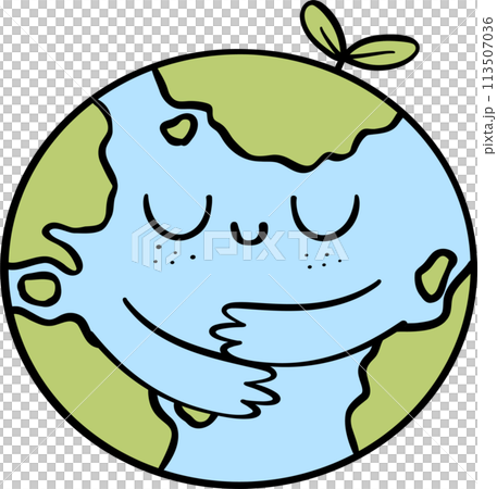 Retro Earth Day happy globe Pastel Doodle Drawing Cartoon Retro Earth Day happy globe Pastel Doodle Drawing Cartoon 113507036