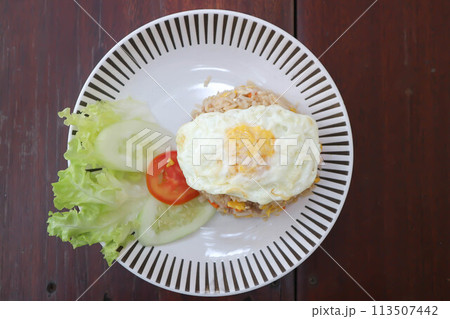 stir fried rice or fried rice with sunny side up egg stir fried rice or fried rice with sunny side up egg 113507442