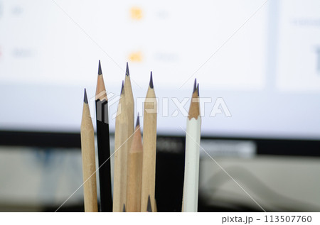 pencil in creative concept. 113507760