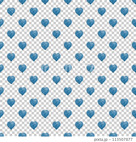 Blue hearts. Fashionable flat print. Creative design for wallpaper, textiles and holiday wrapping paper. Symbol of love. Romantic style. Watercolor texture. Seamless chess pattern Blue hearts. Fashionable flat print. Creative design for wallpaper, textiles and holiday wrapping paper. Symbol of love. Romantic style. Watercolor texture. Seamless chess pattern 113507877