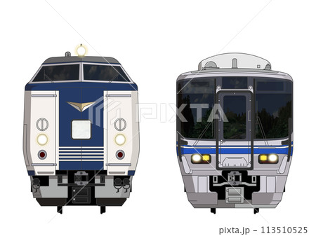 滋賀の列車No.2_485系200番台 / 521系 113510525