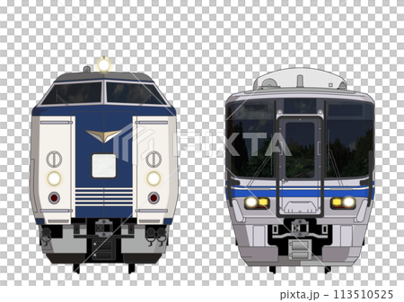 滋賀の列車No.2_485系200番台 / 521系 113510525