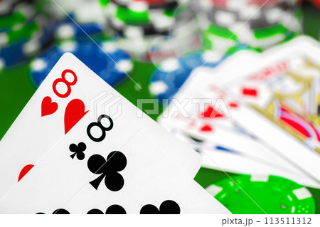 poker chips on the table 113511312