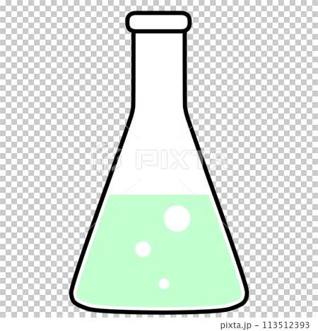 三角フラスコのシンプルなイラストのイラスト素材 [113512393] - PIXTA
