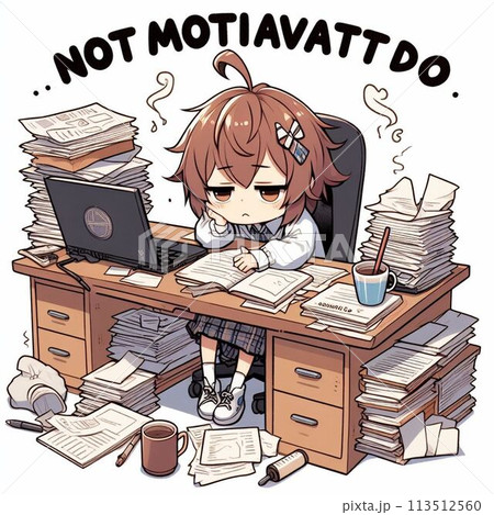仕事がたまりすぎてやる気が出ない 113512560