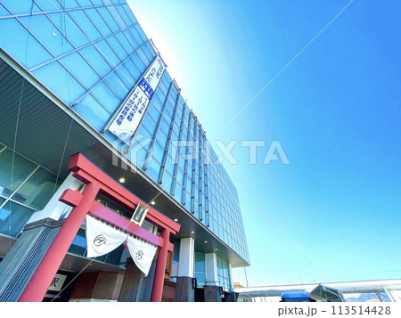 富士急行線 富士山駅の鳥居 富士急行線 富士山駅の鳥居 113514428