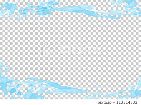Refreshing light blue watercolor frame 05 Refreshing light blue watercolor frame 05 113514532
