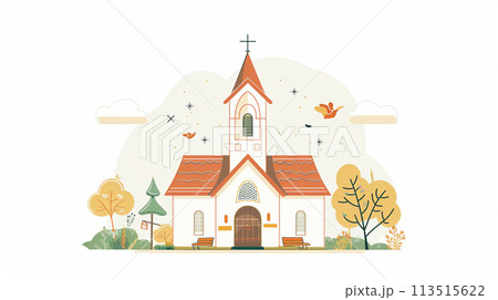 教会のある風景 教会のある風景 113515622