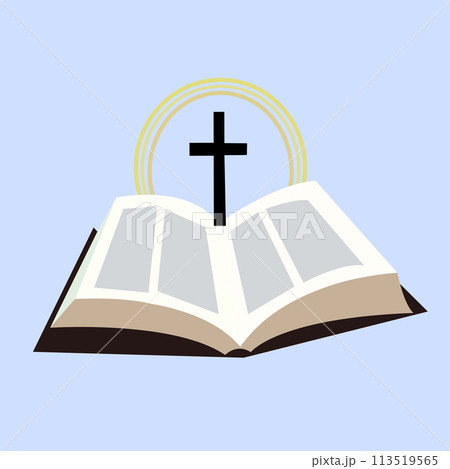 Bible book Organic shape. vector illustration. 113519565