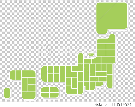 簡化的日本地圖 簡化的日本地圖 113519574