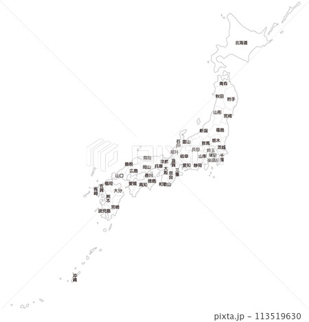 日本地図 113519630