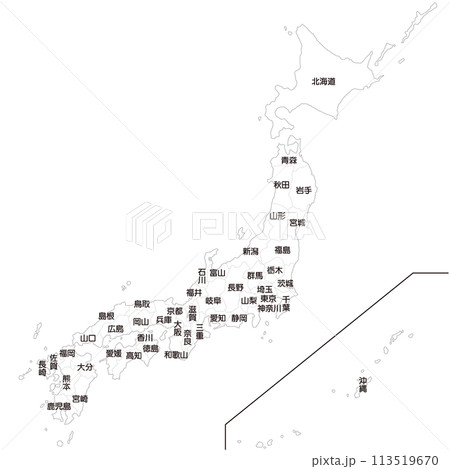 日本地図 113519670