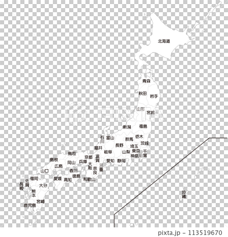 日本地図 113519670