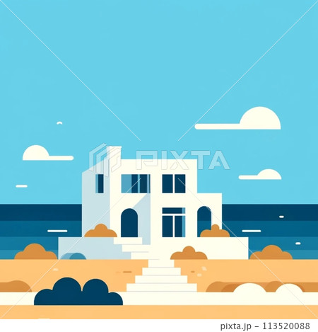 海の見える丘の上の建物 113520088