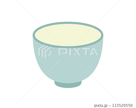 青磁の湯呑や茶碗をイメージしたイラスト 113520550