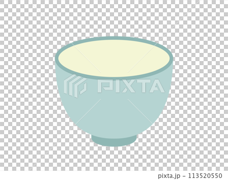 青磁の湯呑や茶碗をイメージしたイラスト 113520550