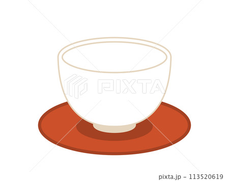 茶たくと空の湯呑 113520619