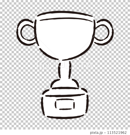 簡約時尚的獎盃（杯）排名零件（黑白） 113521962