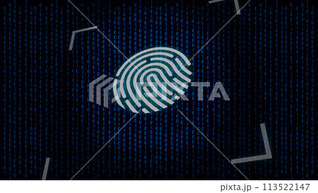 The finger scan for security or technology concept 3d rendering. 113522147