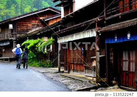 長野県 中山道木曽路 妻籠宿の風景 長野県 中山道木曽路 妻籠宿の風景 113522247