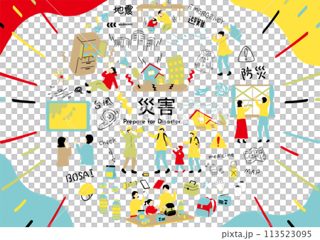 People preparing for natural disasters People preparing for natural disasters 113523095