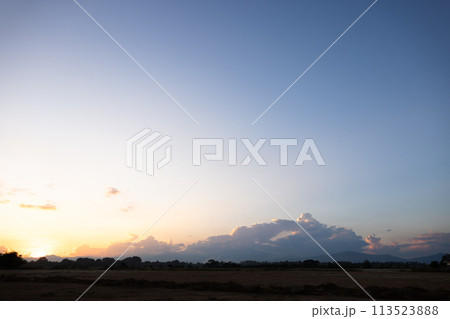 Sky and cloud at evening for background. Sky and cloud at evening for background. 113523888