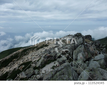白山の登山道から見た風景 113524345