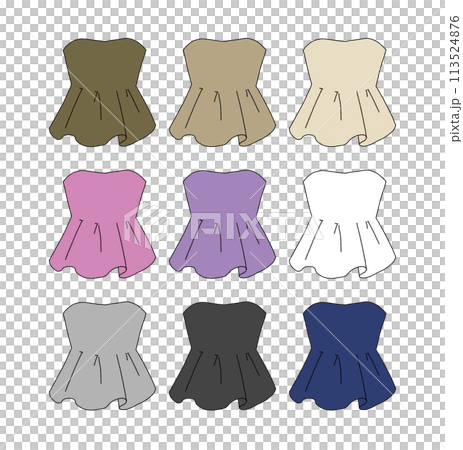 Bustier illustration set Bustier illustration set 113524876