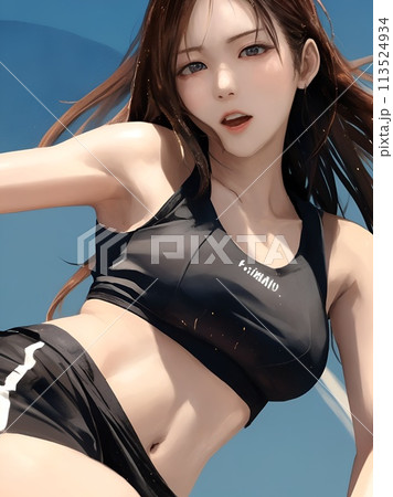 AiSakai　パークール　スリムな女性 113524934