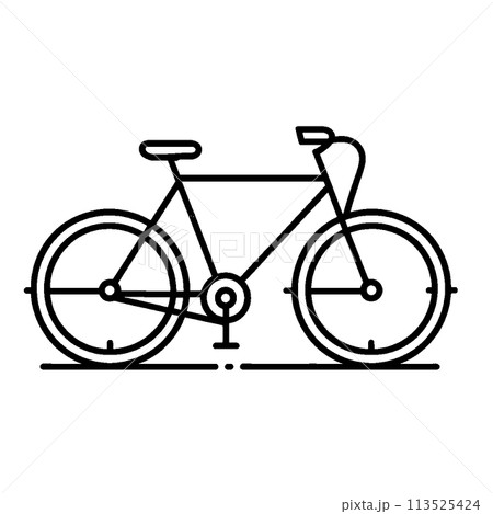 黒い自転車のアイコン 黒い自転車のアイコン 113525424