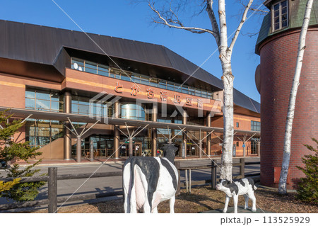 北海道帯広市　快晴のとかち帯広空港ターミナルビル外観 113525929