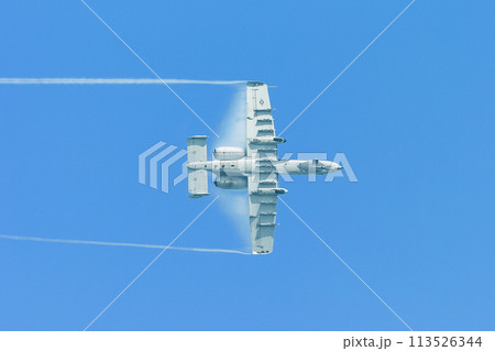 旋回するアメリカ空軍A-10AサンダーボルトII攻撃機 113526344