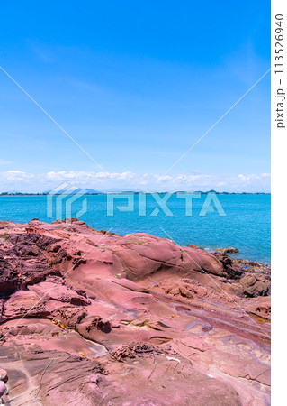 The Pink Coast or Lan Him Chomphu at Chanthaburi in Thailand 113526940