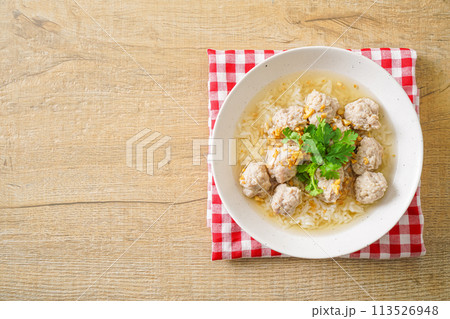 Boiled Rice with Pork Bowl Boiled Rice with Pork Bowl 113526948