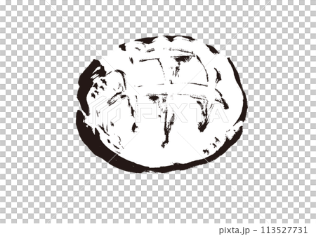 French round bread, boule hand-drawn illustration, monochrome line drawing French round bread, boule hand-drawn illustration, monochrome line drawing 113527731