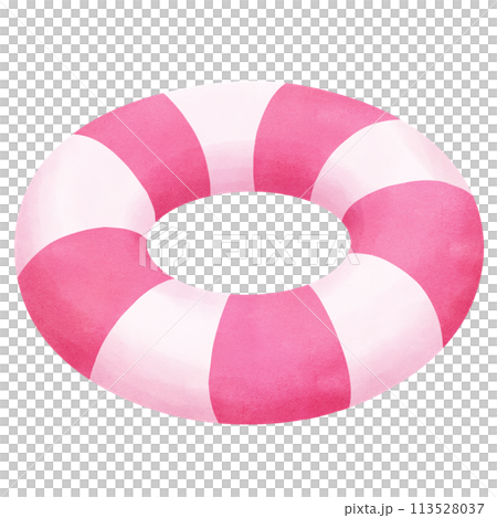 Summer pink and white rubber ring Summer pink and white rubber ring 113528037