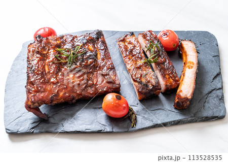 grilled barbecue ribs pork grilled barbecue ribs pork 113528535