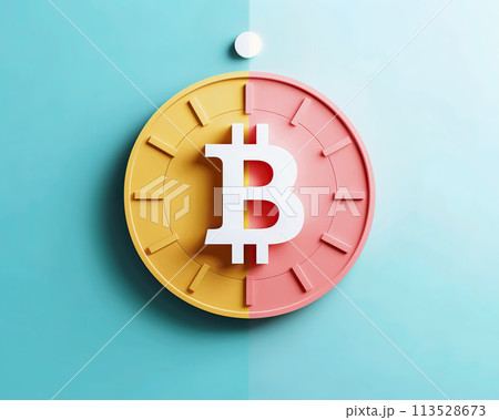 Bitcoin halving concept. Generative AI. 113528673