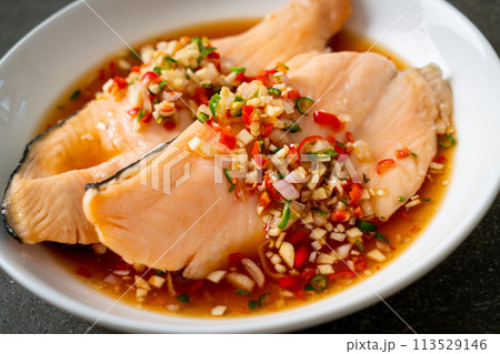 Poached Trout with Yuzu Ponzu Sauce Poached Trout with Yuzu Ponzu Sauce 113529146