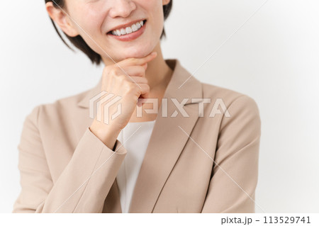ビジネススーツを着た若い女性 ビジネスイメージ ビジネススーツを着た若い女性 ビジネスイメージ 113529741