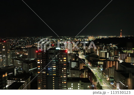 見下する仙台市街の夜景 見下する仙台市街の夜景 113530123