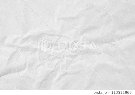 Abstract white crumpled and creased recycle paper texture background Abstract white crumpled and creased recycle paper texture background 113531969