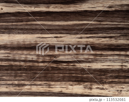 Detailed texture of rich, brown harborica wooden texture surface in close up 113532081
