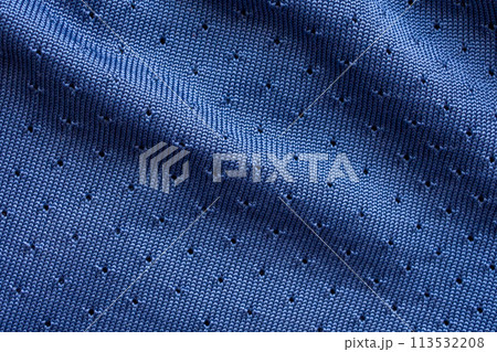 Blue sports clothing fabric football shirt jersey texture 113532208