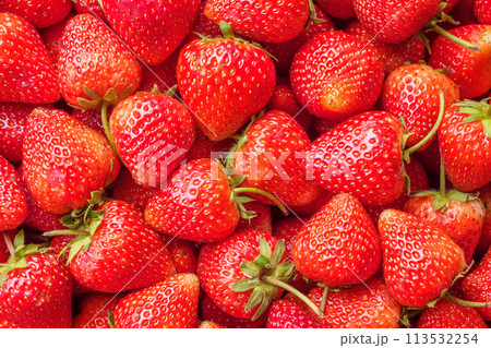 Fresh organic red strawberry fruit background Fresh organic red strawberry fruit background 113532254