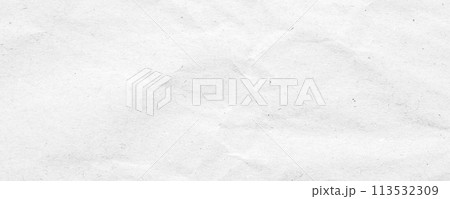 Abstract white crumpled and creased recycle paper texture background 113532309