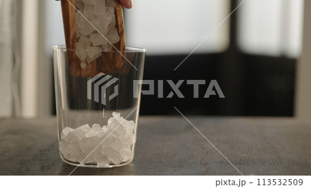 Pine forest after a large scale fire in France, Landscape of a burnt forest, New green vegetation after a forest fire 113532509