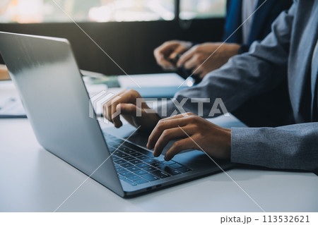 Business Documents, Auditor businesswoman checking searching document legal prepare paperwork or report for analysis TAX time,accountant Documents data contract partner deal in workplace office 113532621